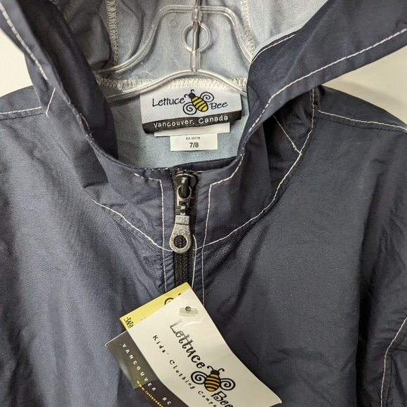 LETTUCE BEE | Rain Jacket, Navy Blue - Picture 2 of 9